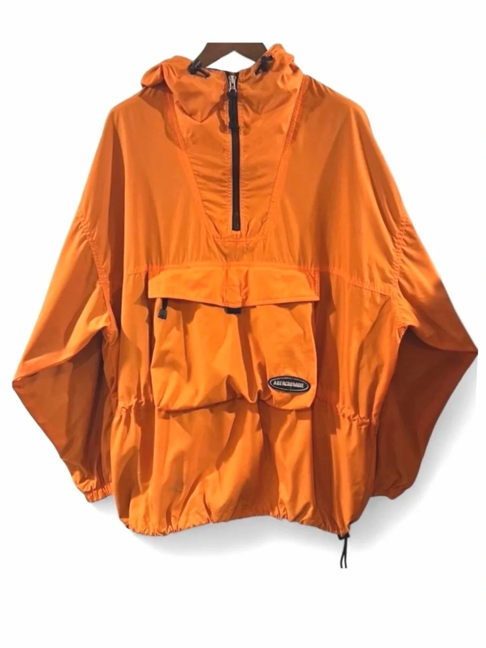 VTG Y2K Abercrombie & Fitch Orange Waterproof Anorak Windbreaker Size Men’s XL
